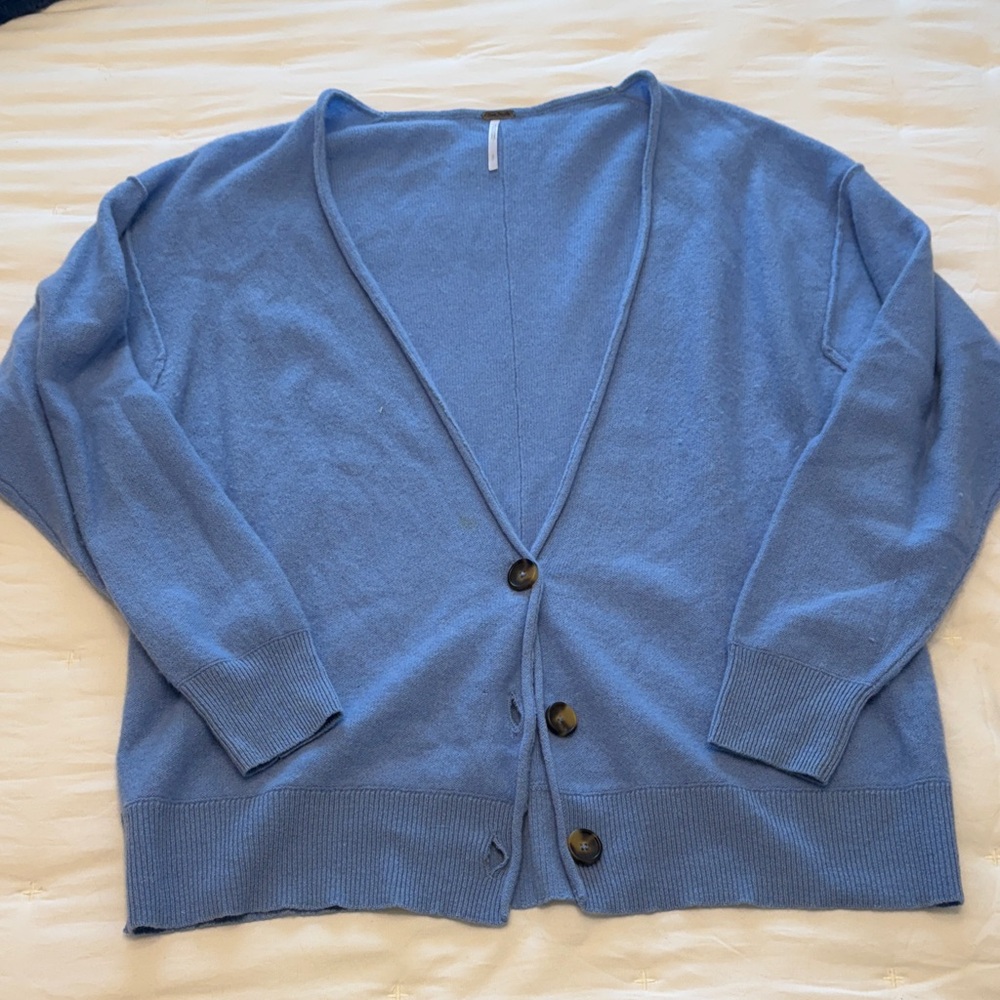 Free People cashmere cardigan blue Women's Sweater
